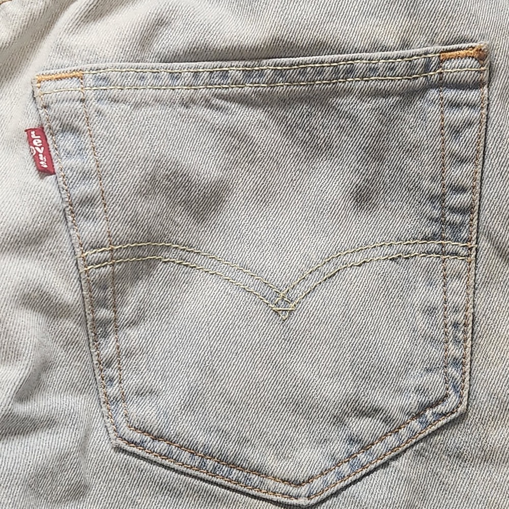 Levis 501 Jeans Mens 36x34Blue Button Fly Original Straight Light Waah Denim VTG - Picture 4 of 10